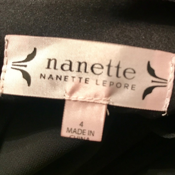 NWT Nanette Lepore Pleated Shift Dress Black 4 - Picture 4 of 6